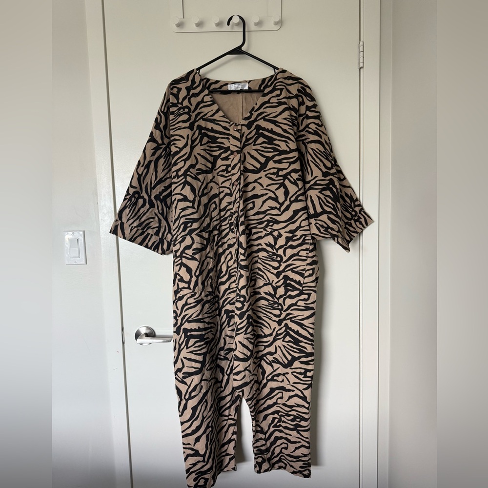 Red Sky Tiger print Jump Suit/Sack